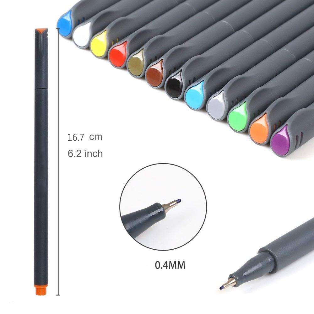 24 Colored Journaling Pens Fine Line Point Drawing Marker Pens For Writing  Journ 727780553365